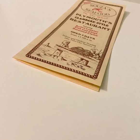 Vintage Souzas Seafood on the Wharf Restaurant Menu Brochure  Pamphlet - Picture 14 of 14